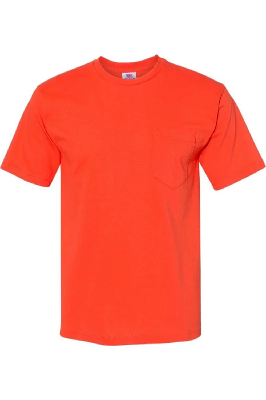 Bayside USA-Made Short T-Shirt With a Pocket