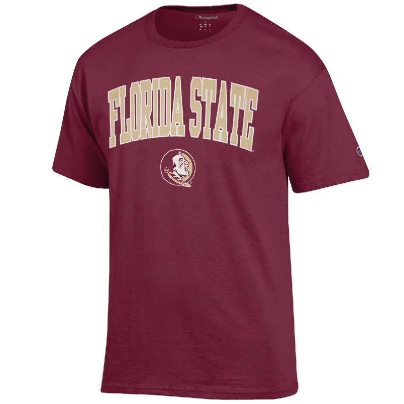 Champion Adult/Unisex Florida State Seminole Logo Short Sleeve T-shirt - Garnet