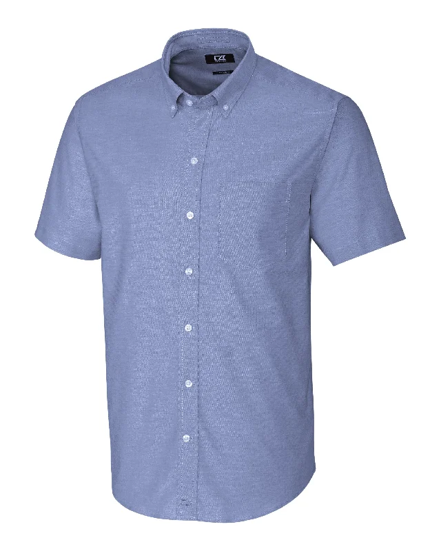 Cutter & Buck Stretch Oxford Mens Big and Tall Short Sleeve Dress Shirt