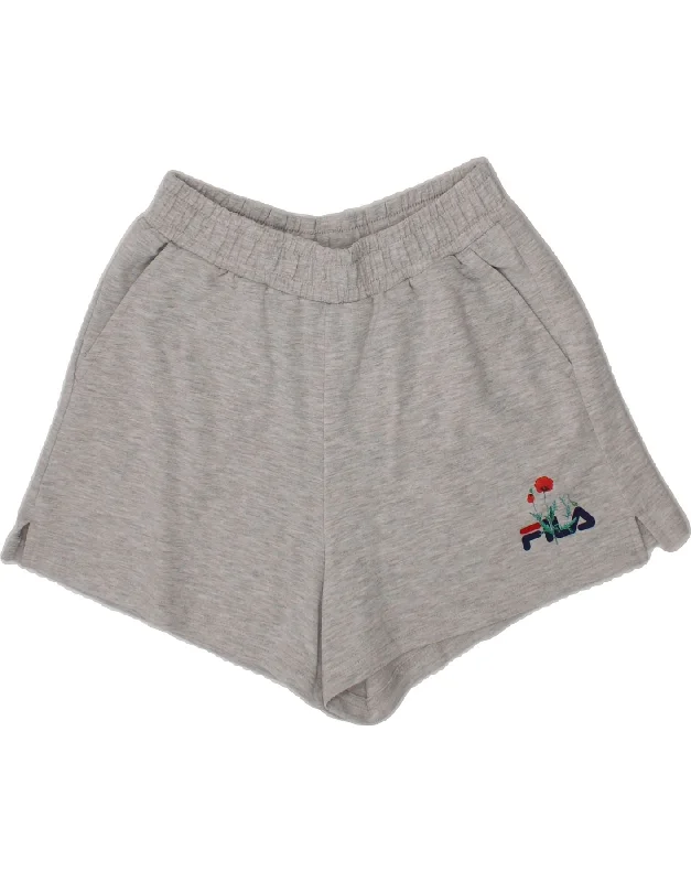 FILA Girls Sport Shorts 11-12 Years  Grey Cotton