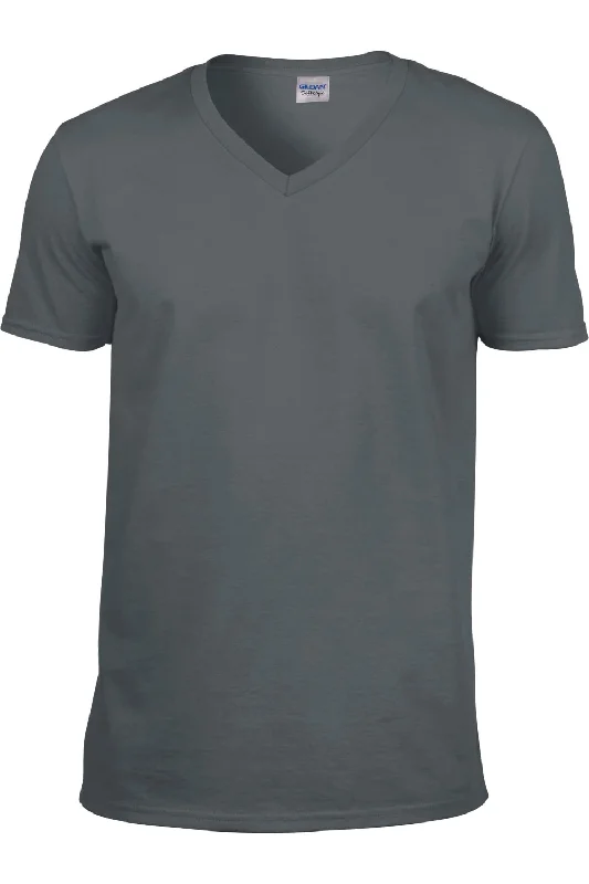 Gildan Mens Soft Style V-Neck Short Sleeve T-Shirt