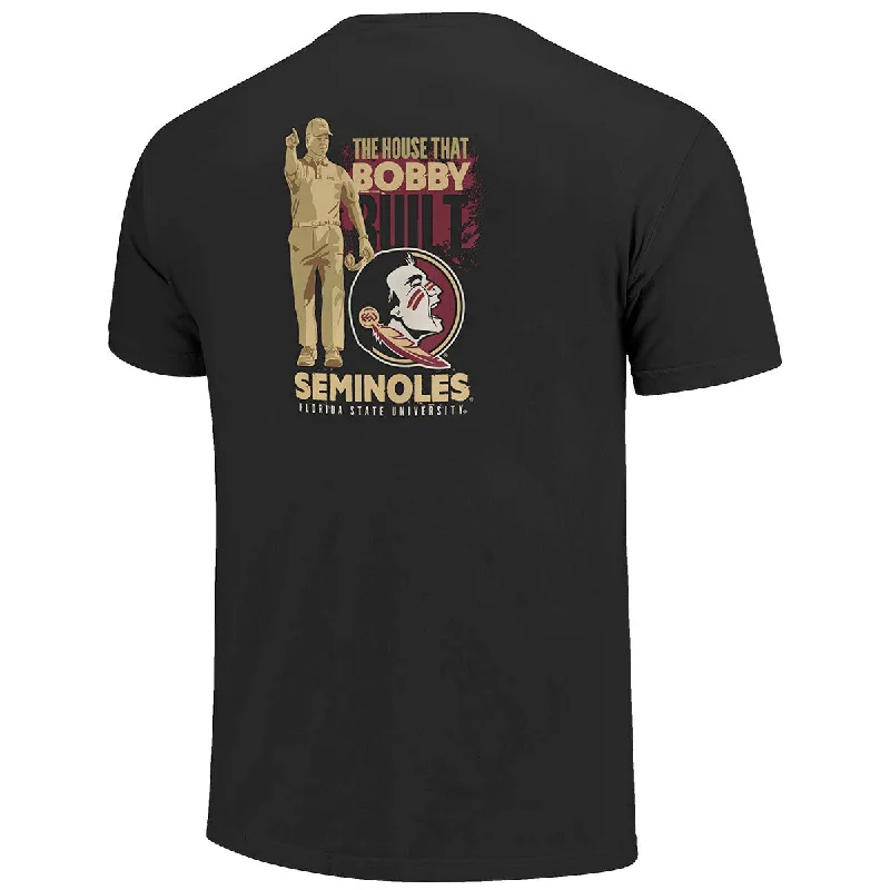 Image One Adult/Unisex FSU/The House That Bobby Built Design Short Sleeve T-shirt - Black