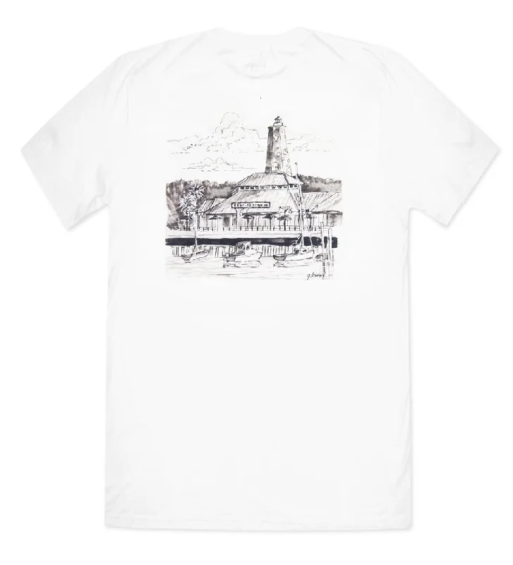 Island Tee - Short Sleeve Ebb and Flow - White