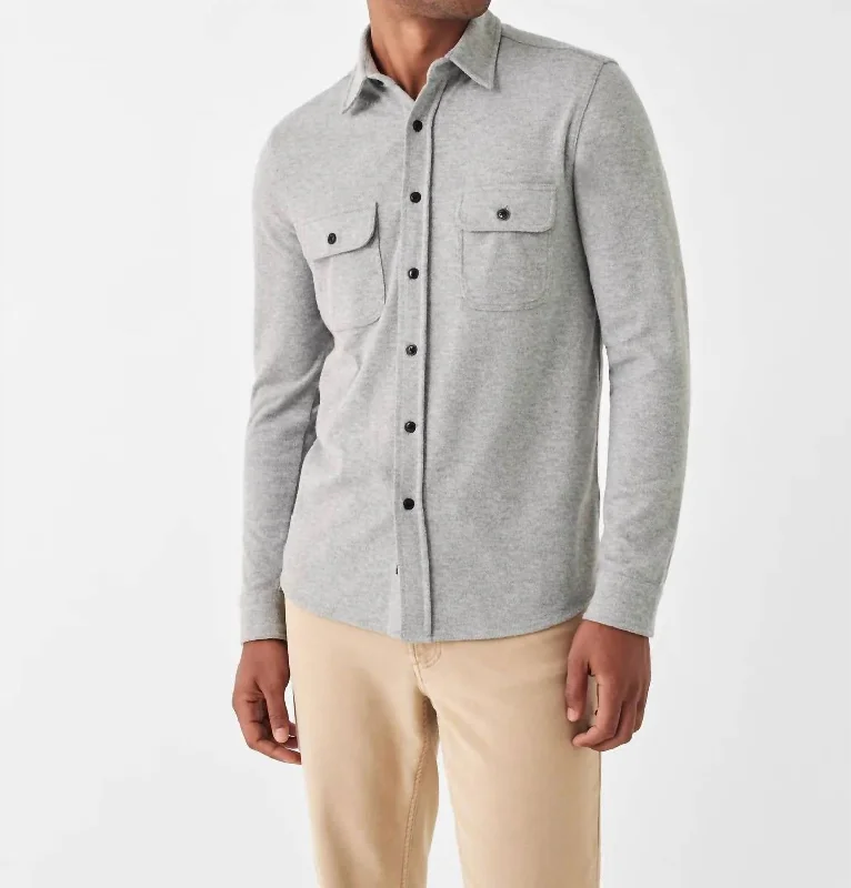 Legend Sweater Shirt In Fossil Grey Twill