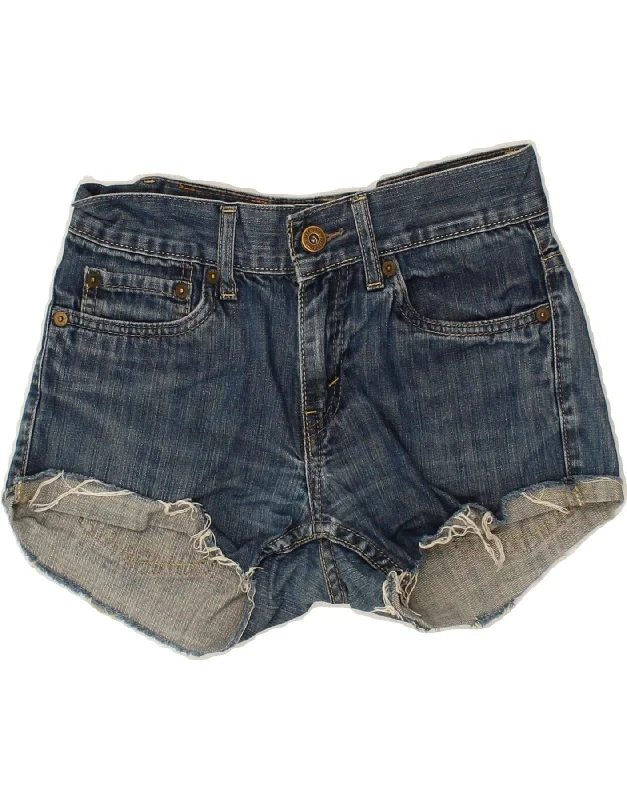 LEVI'S Girls 511 Denim Shorts 9-10 Years W25 Blue Cotton