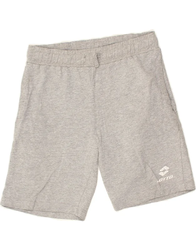 LOTTO Girls Sport Shorts 11-12 Years  Grey Flecked Cotton