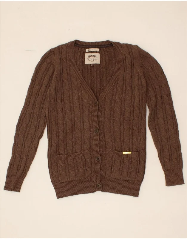 MAYORAL Girls Cardigan Sweater 11-12 Years Brown Cotton