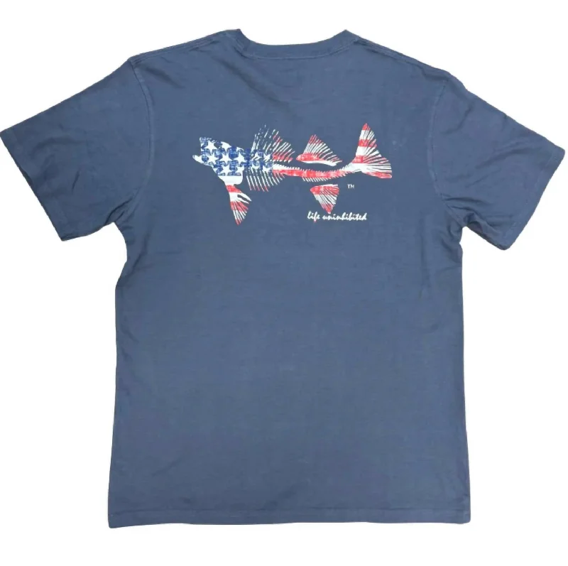 Men's Flag Short Sleeve Tee In Marine