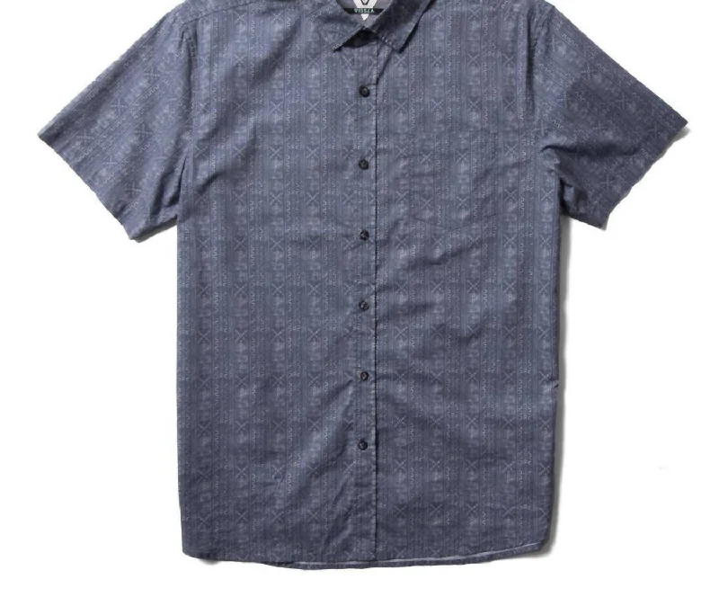 Men's Langebaan Eco Short Sleeve Button Up Shirt In Midnight