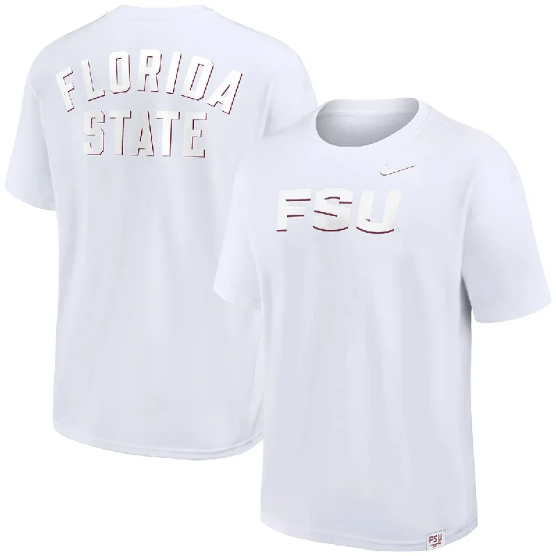 Nike Men's Tonal FSU/Florida State Max 90 Short Sleeve T-shirt - White