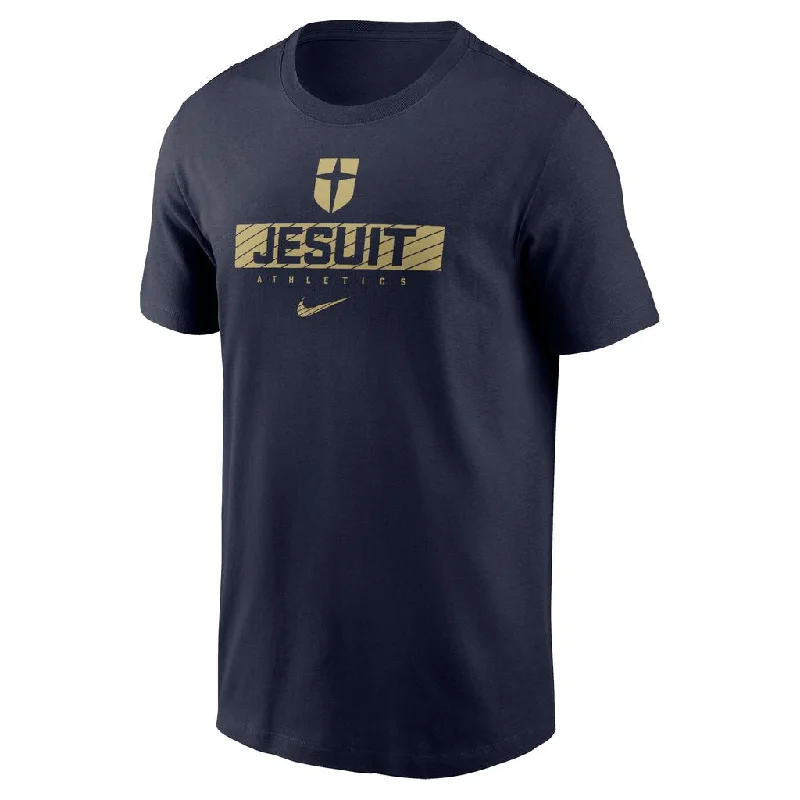 Nike Navy Dri-Fit Cotton Short Sleeve Tee