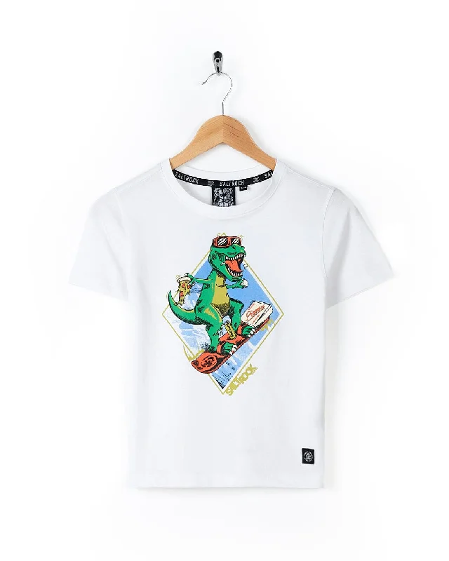 Pizzasaurus Rex - Kids Short Sleeve T-Shirt - White