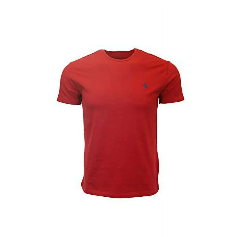 Polo Ralph Lauren T-Shirt Mens Red Cotton Short Sleeve Crew Neck Pullover APP226