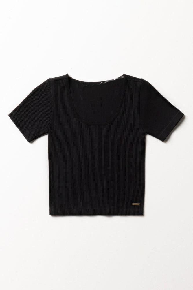 Seamless Short Sleeve T-Shirt Black