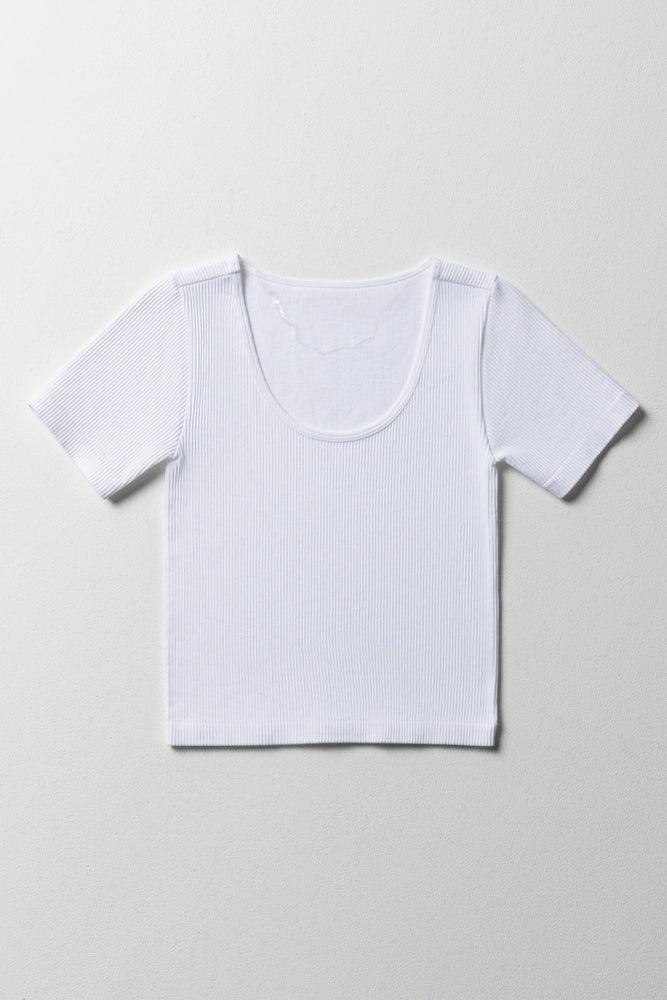 Seamless Short Sleeve T-Shirt White