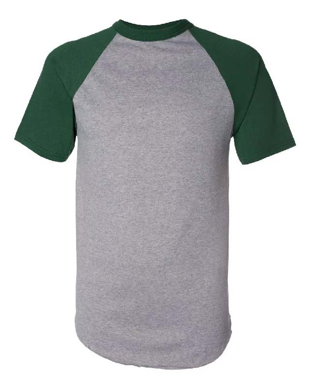 athletic heather/ dark green