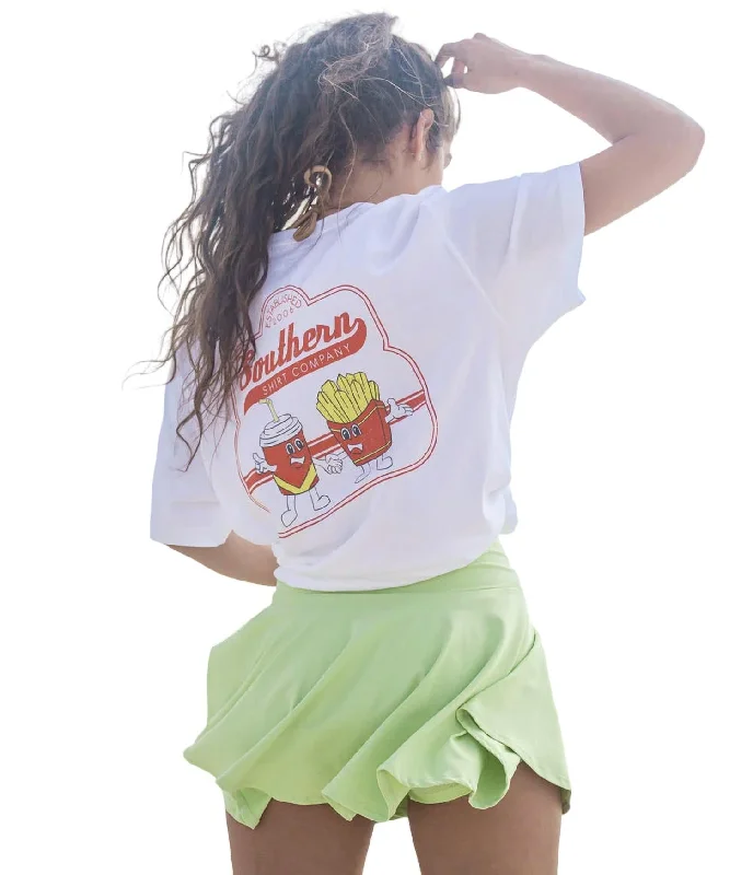 Unisex Fries Before Guys Short Sleeve Tee In Bright White