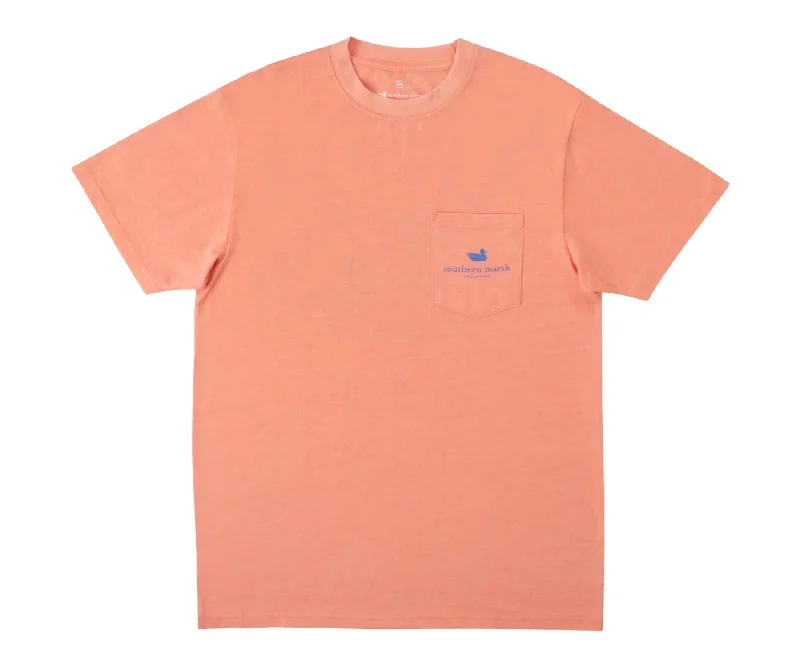 Unisex Seawash Distant Shores Short Sleeve Tee In Peach