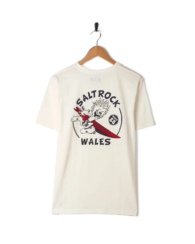 Wave Rider Wales - Mens Short Sleeve T-Shirt - White