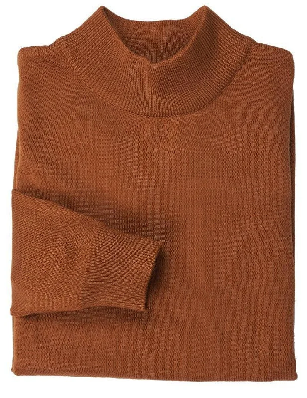 Mock Neck Sweater Color Rust