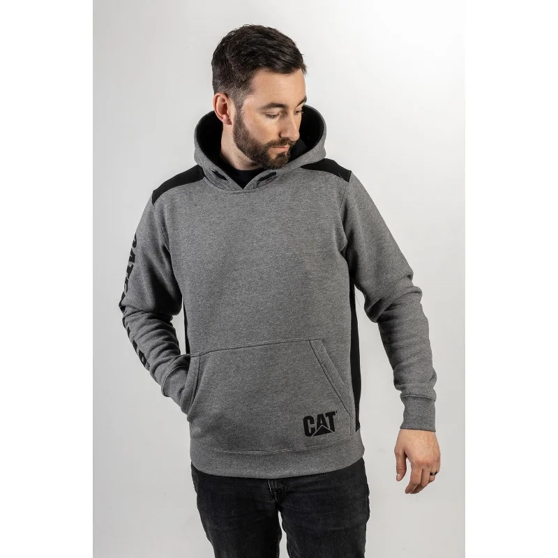 Logo Panel Hooded Sweatshirt Grey XXL