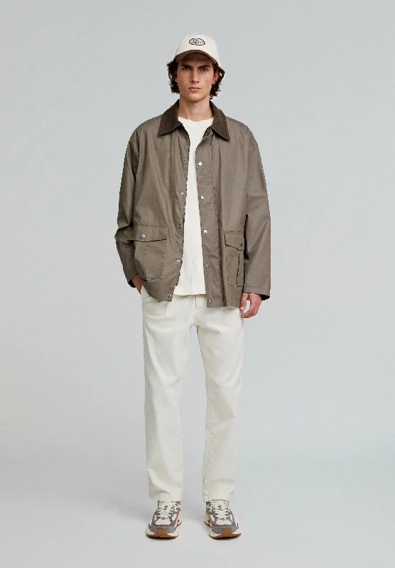 JACKET WITH CORDUROY COLLAR