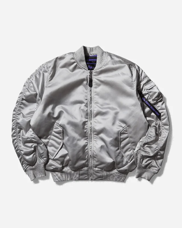 Men's UV MA-1 Bomber Jacket Pastel Grey