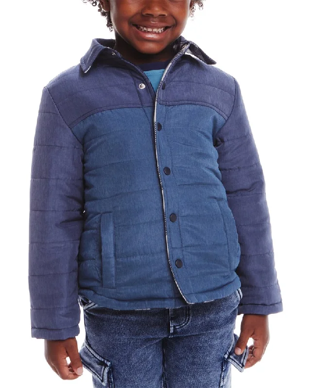 Andy & Evan Reversible Flannel Puffer Jacket