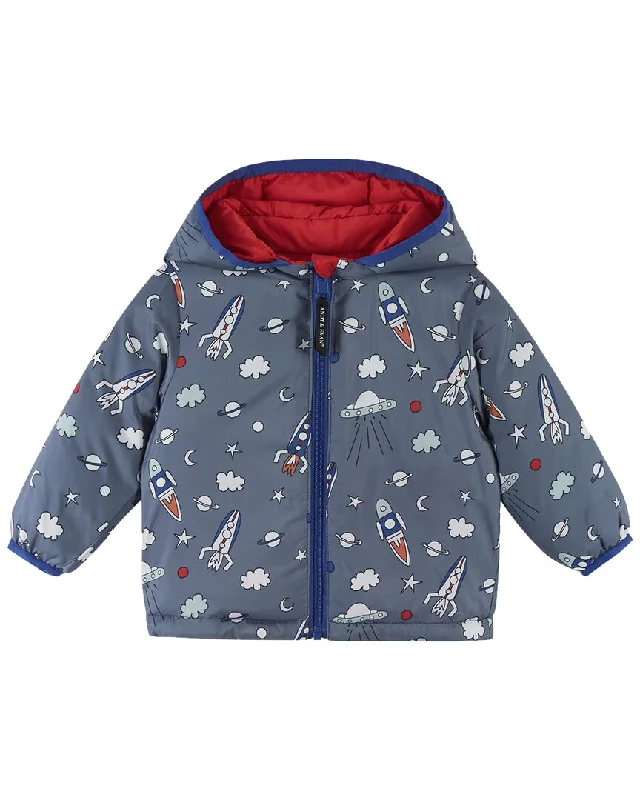 Andy & Evan Reversible Hooded Puffer Jacket