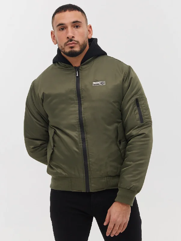 Bomper Fleece Hood Bomber Jacket -