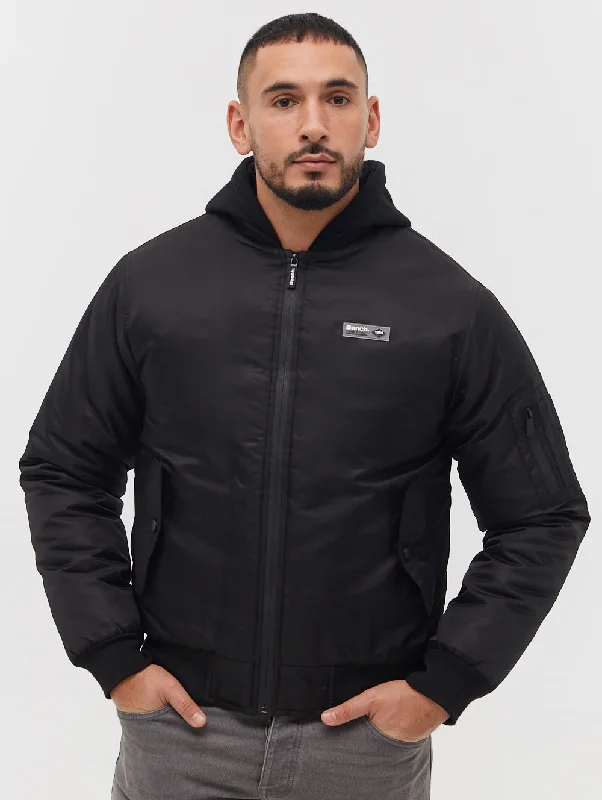 Bomper Fleece Hood Bomber Jacket -