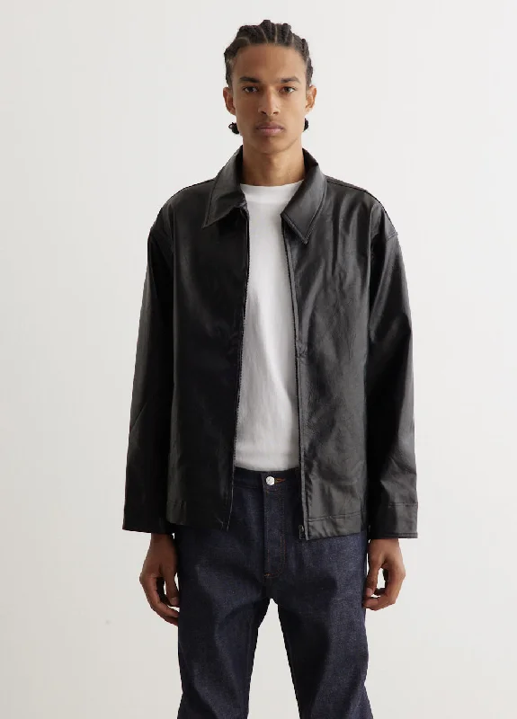 Bulldozer Vegan Leather Coach Jacket