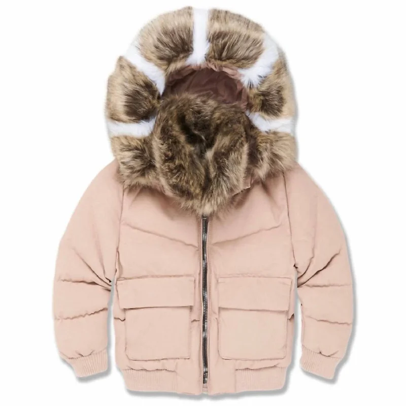 Kids Hollis Bomber Jacket In Dusty Rose