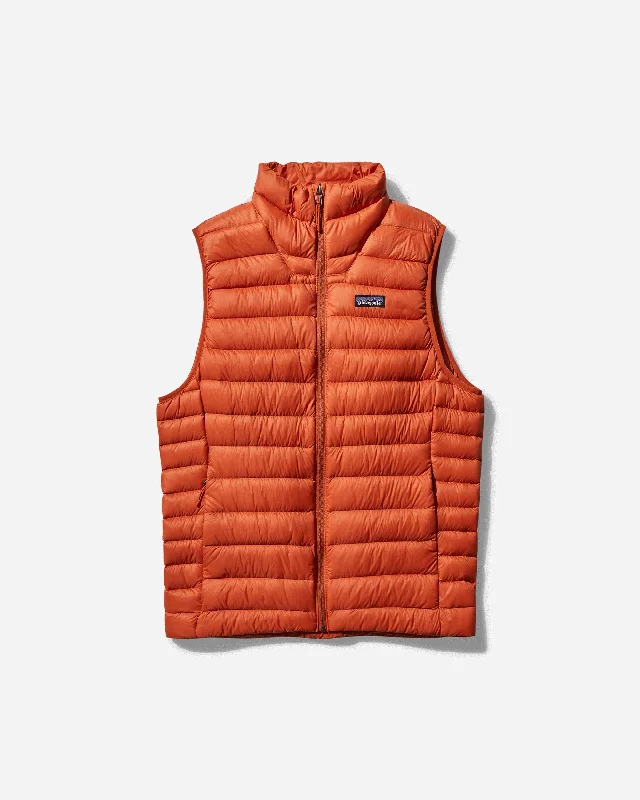 Men's Down Sweater Vest Redtail Rust