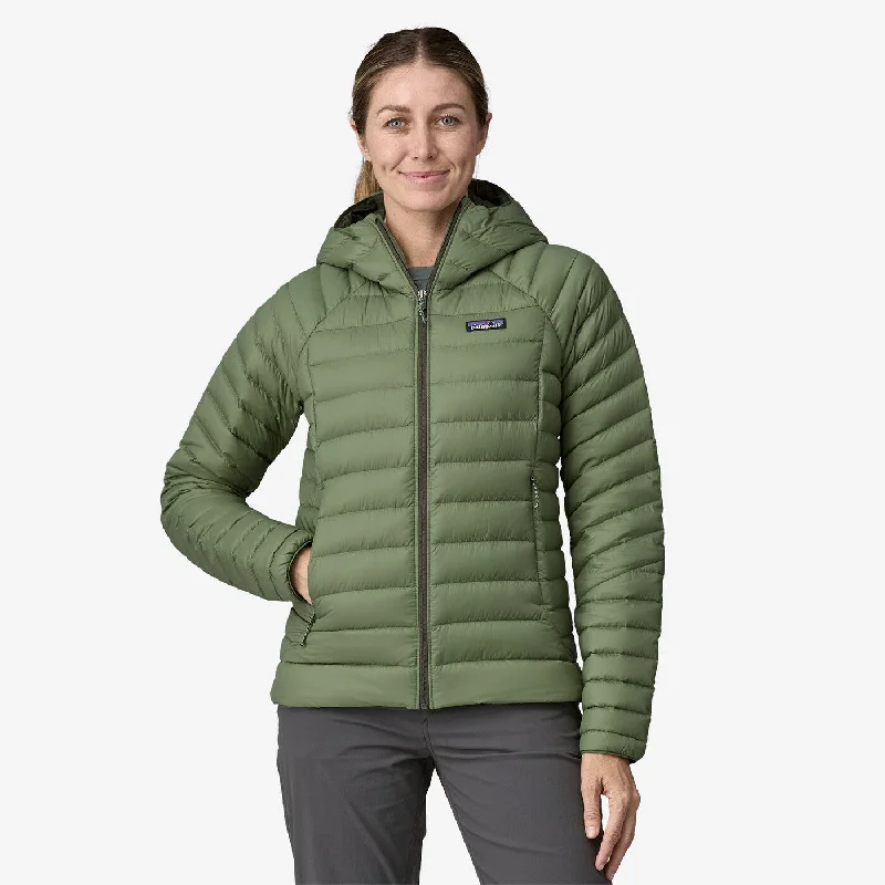 Women's Down Sweater Hoody - Terrain Green