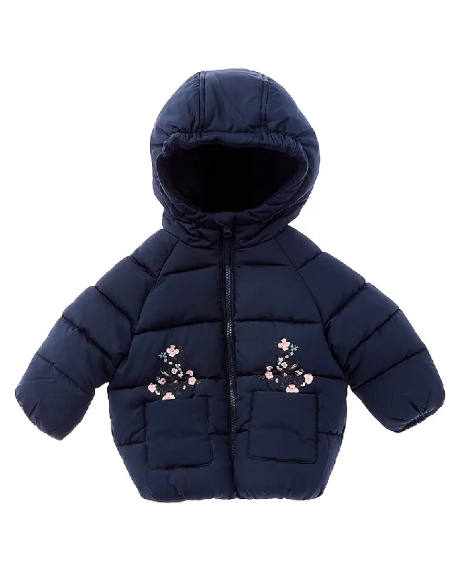 Rothschild Kids Floral Embroidered Pocket Jacket