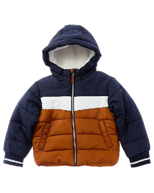 Rothschild Kids Varsity Colorblocked Sherpa-Lined Jacket