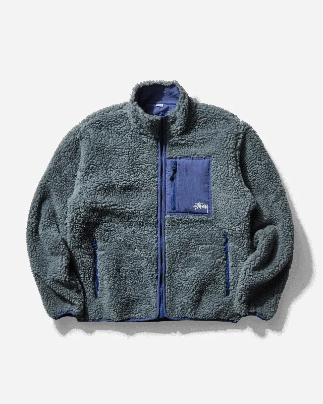 Men's Sherpa Reversible Jacket Bluestone