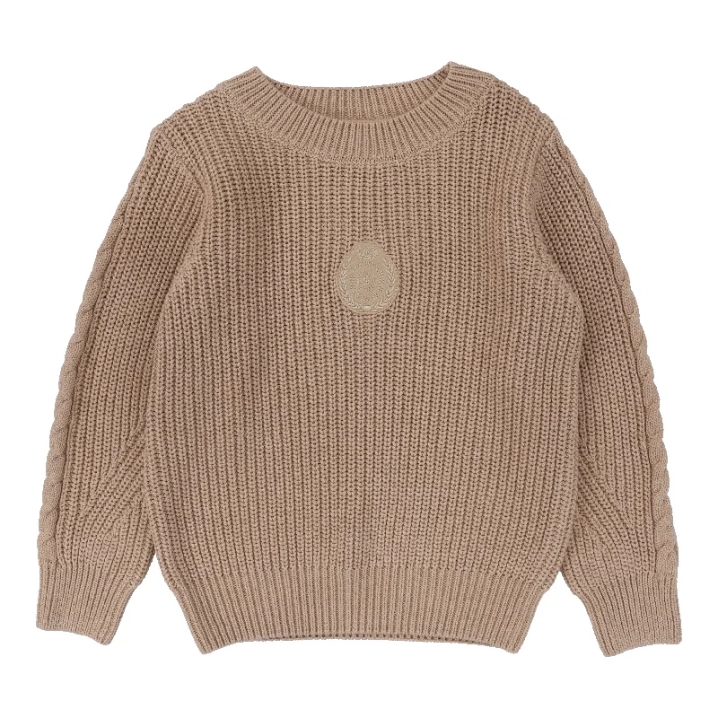 Analogie By Lil Legs Chunky Crest Knit Sweater Oatmeal