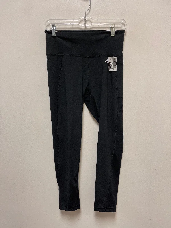 Athletic Leggings By Adidas In Black, Size: 8