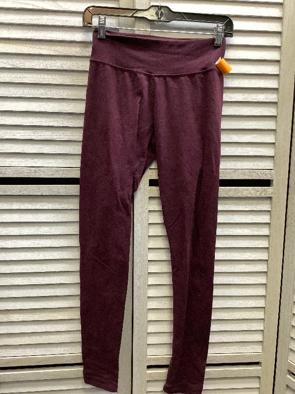 Athletic Leggings By Aerie In Wine, Size: S