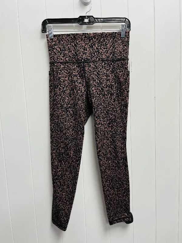 Athletic Leggings By Athleta In Black & Brown, Size: S