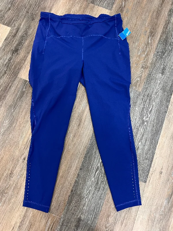 Athletic Leggings By Lululemon In Blue, Size: 18