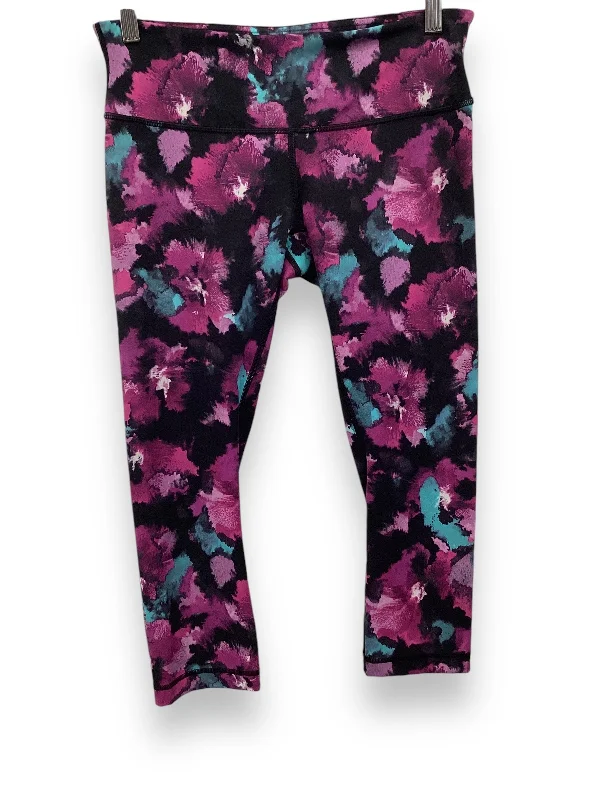 Athletic Leggings By Lululemon In Floral Print, Size: S