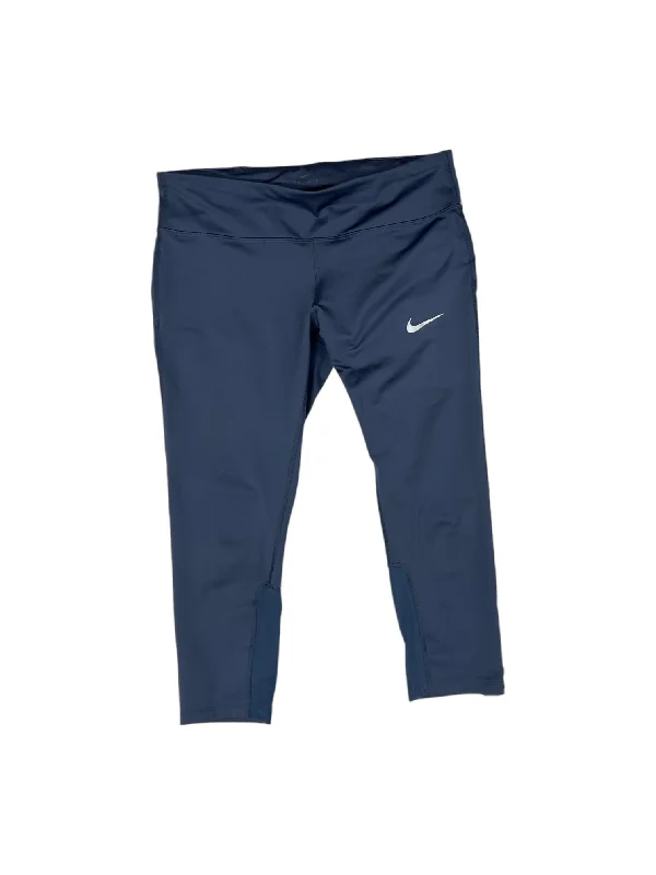 Athletic Leggings By Nike Apparel In Blue, Size: L