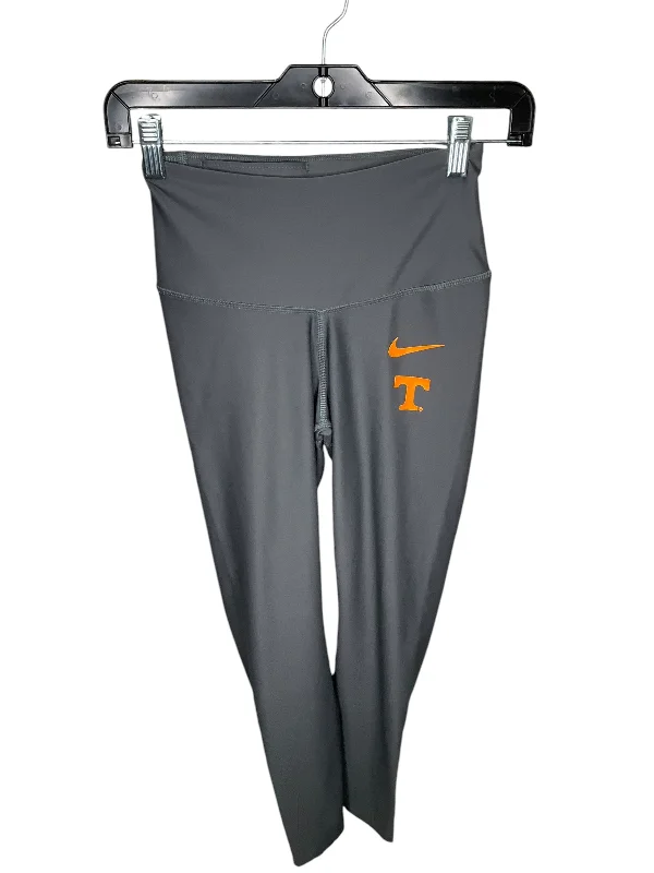 Athletic Leggings By Nike In Grey & Orange, Size: Xs