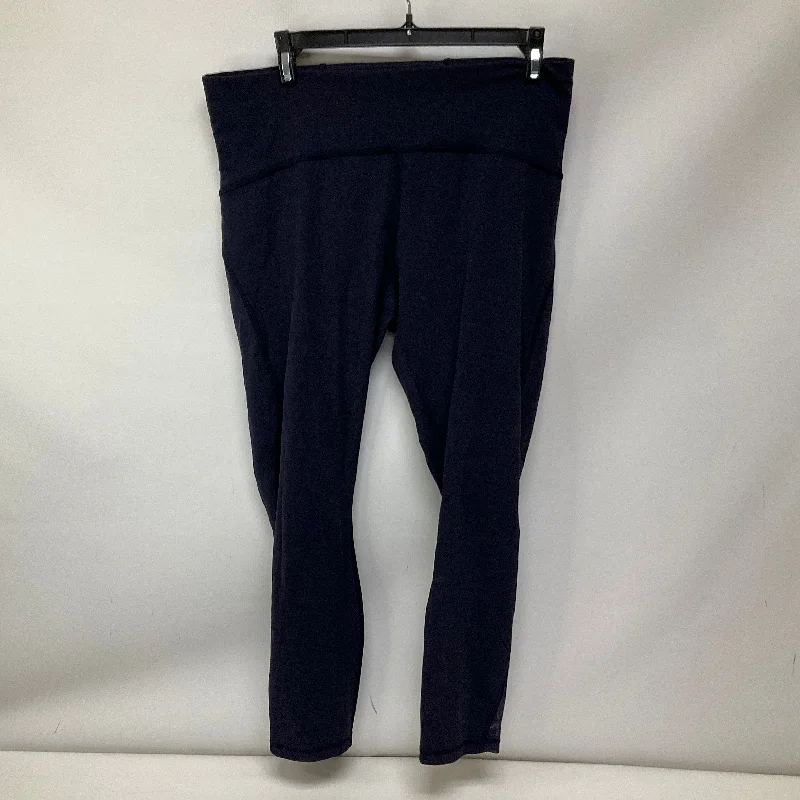 Athletic Leggings Capris By Lululemon In Navy, Size: 12