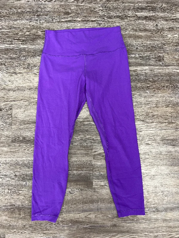 Athletic Leggings Capris By Lululemon In Purple, Size: 10