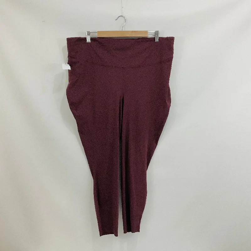 Athletic Leggings Capris By Lululemon In Red, Size: 20