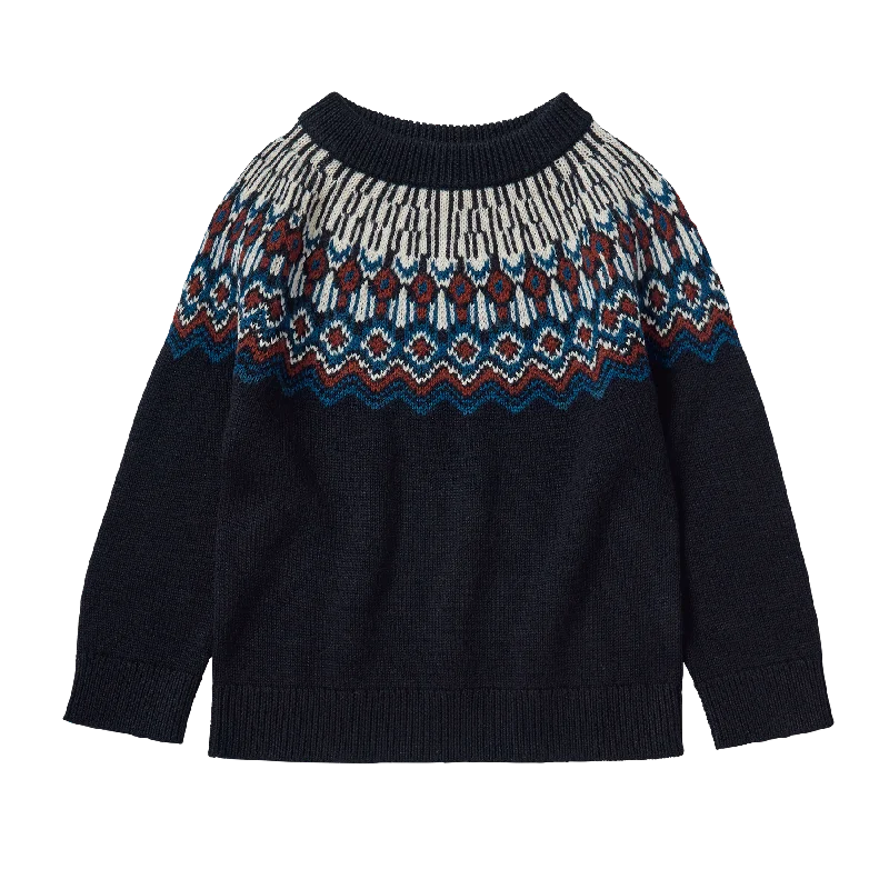 Fub Dark Navy Fair Isle Sweater (3124 Aw)